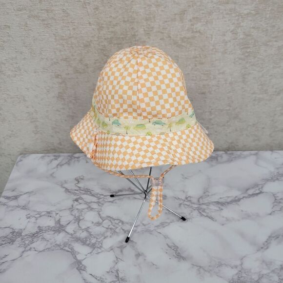 Sunny Dayz Reversible Bucket Hat 12-24mo Girls Boys Unisex Yellow Orange - Picture 8 of 8